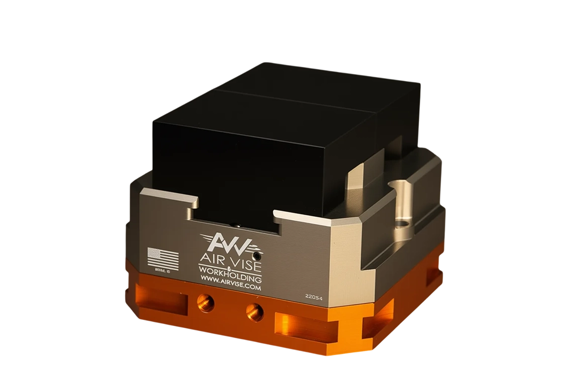 4" Pneumatic CNC Vise | Compact Self-Centering Workholding | Air Vise AV-T-4